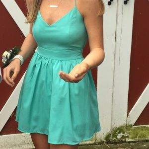 Tobi Teal Skater Dress